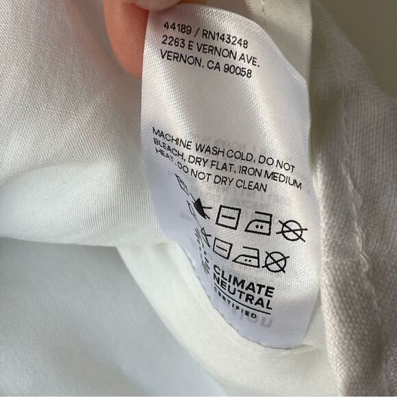 NEW Reformation Sheri Linen Mini Dress - White - Picture 10 of 13